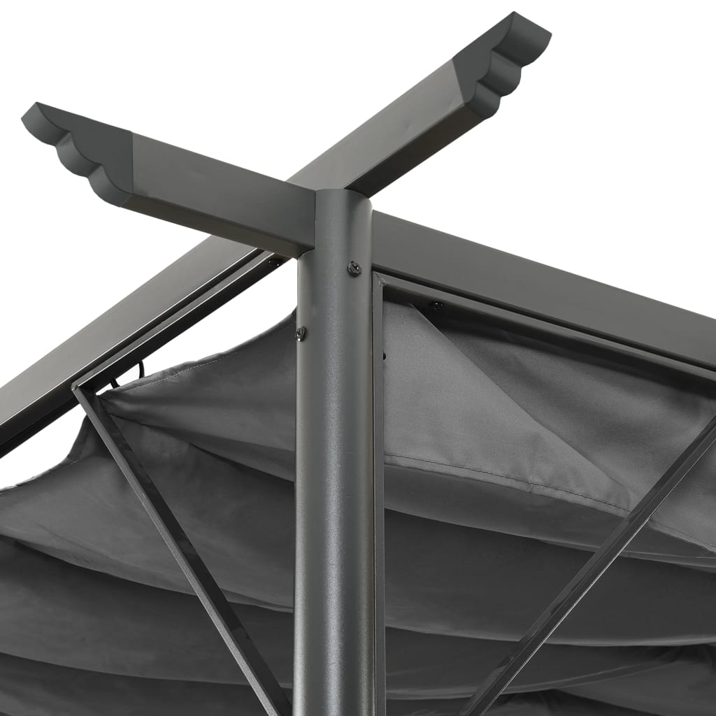 Pergola With Retractable Roof 3X3 M Steel 180 G/M²
