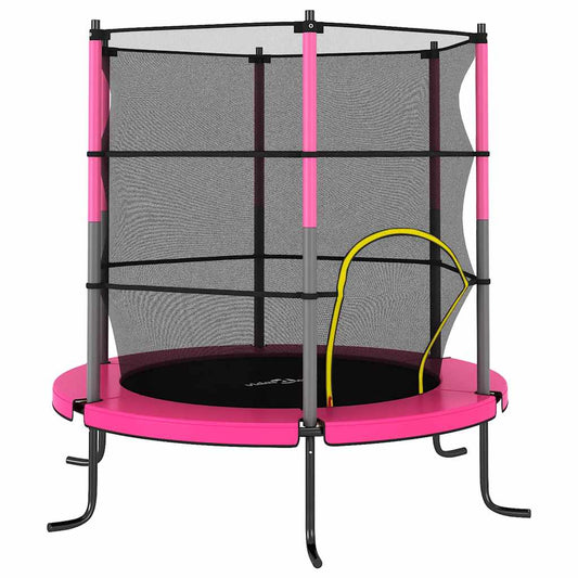 Trampoline With Safety Net Round 140X160 Cm
