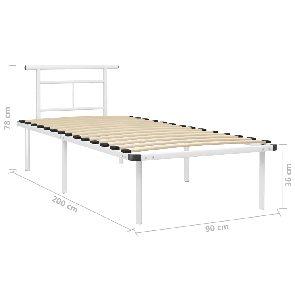 Bed Frame Without Mattress Without Mattress Metal 90X200Cm