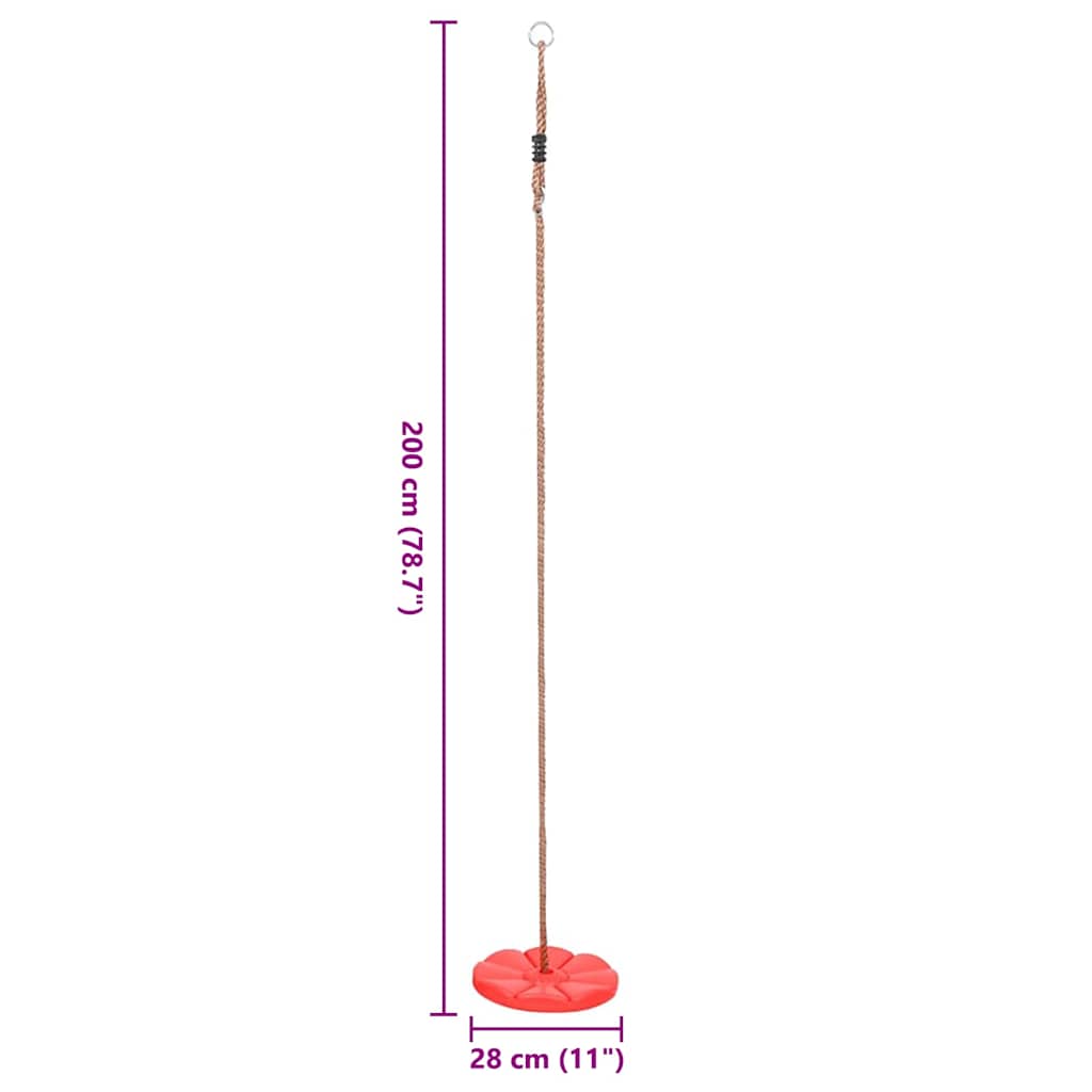 Plate Swing 200 Cm Red