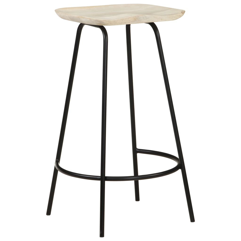 Bar Stools 4 Pcs Solid Mango Wood