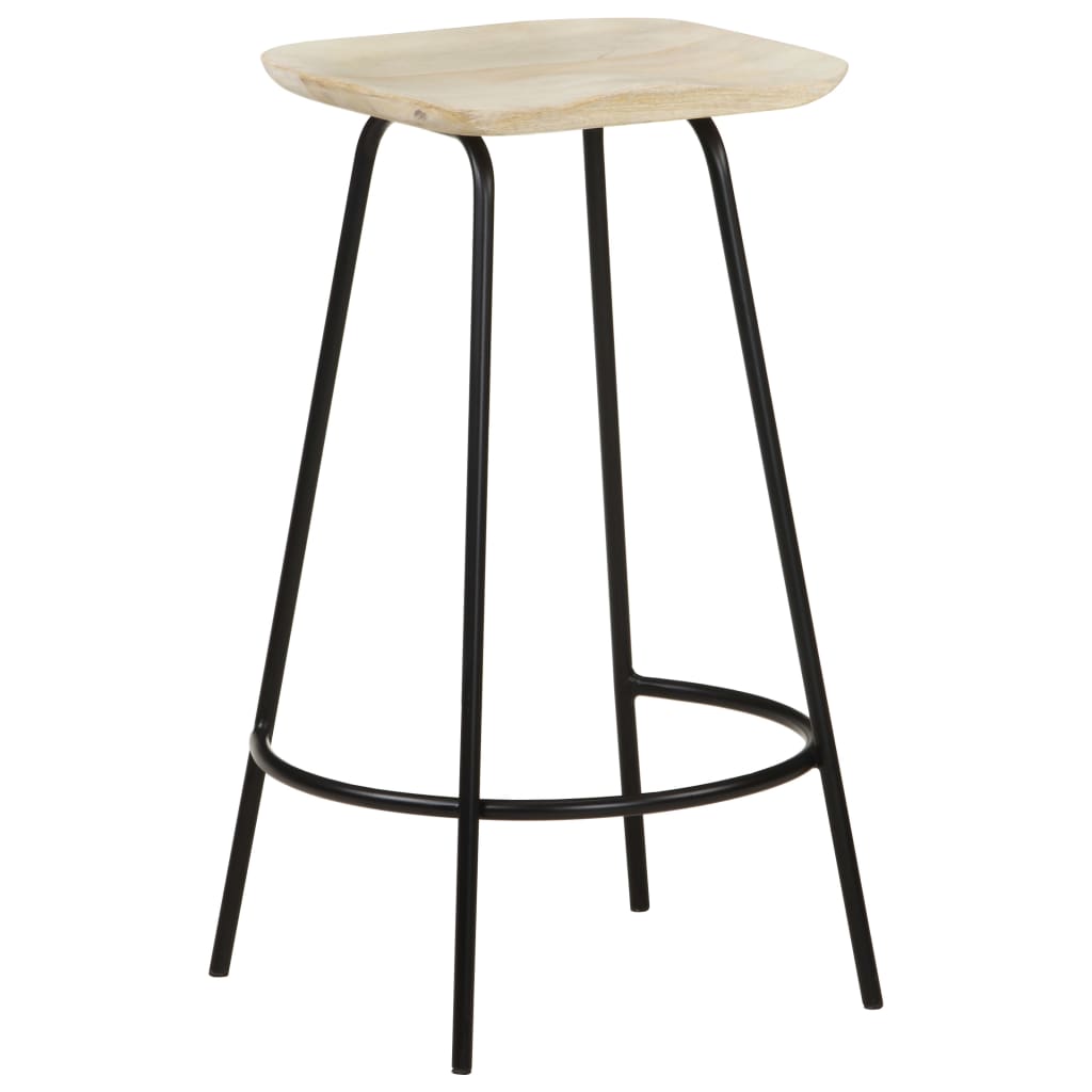 Bar Stools 4 Pcs Solid Mango Wood
