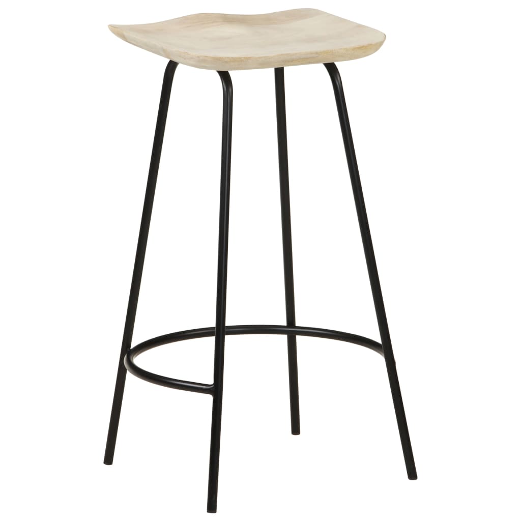 Bar Stools 4 Pcs Solid Mango Wood