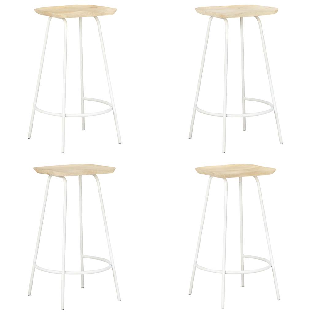 Bar Stools 4 Pcs Solid Mango Wood