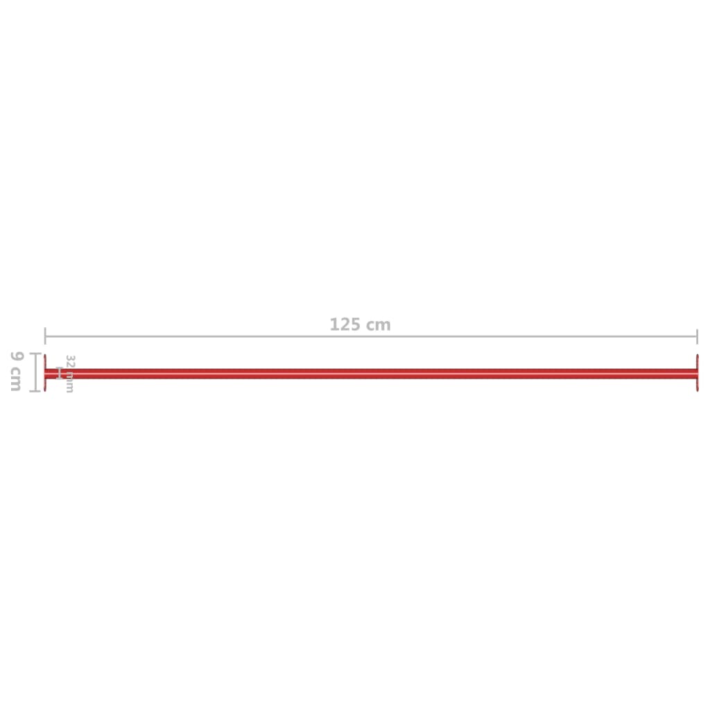 Turning Bar 125 Cm Steel Red