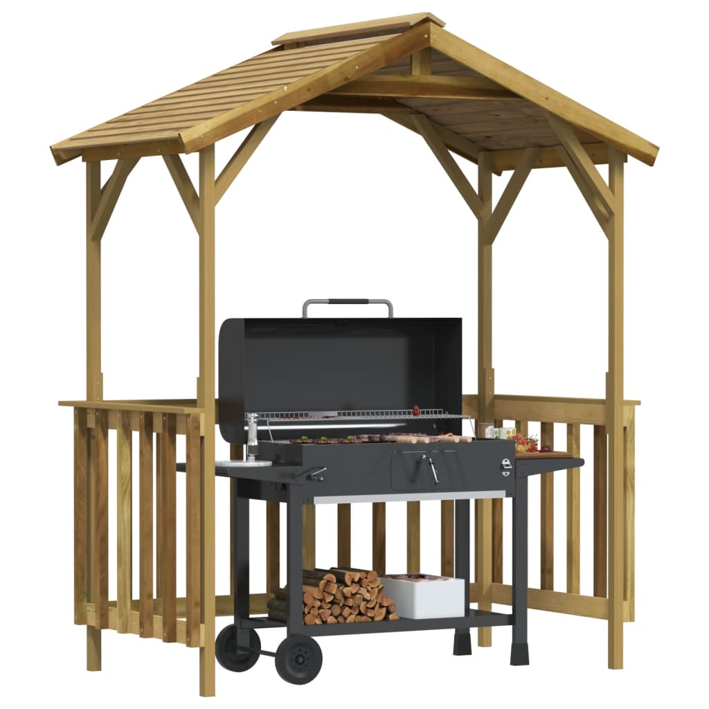 Bbq Shed 163.5X93X210 Cm Impregnated Pinewood