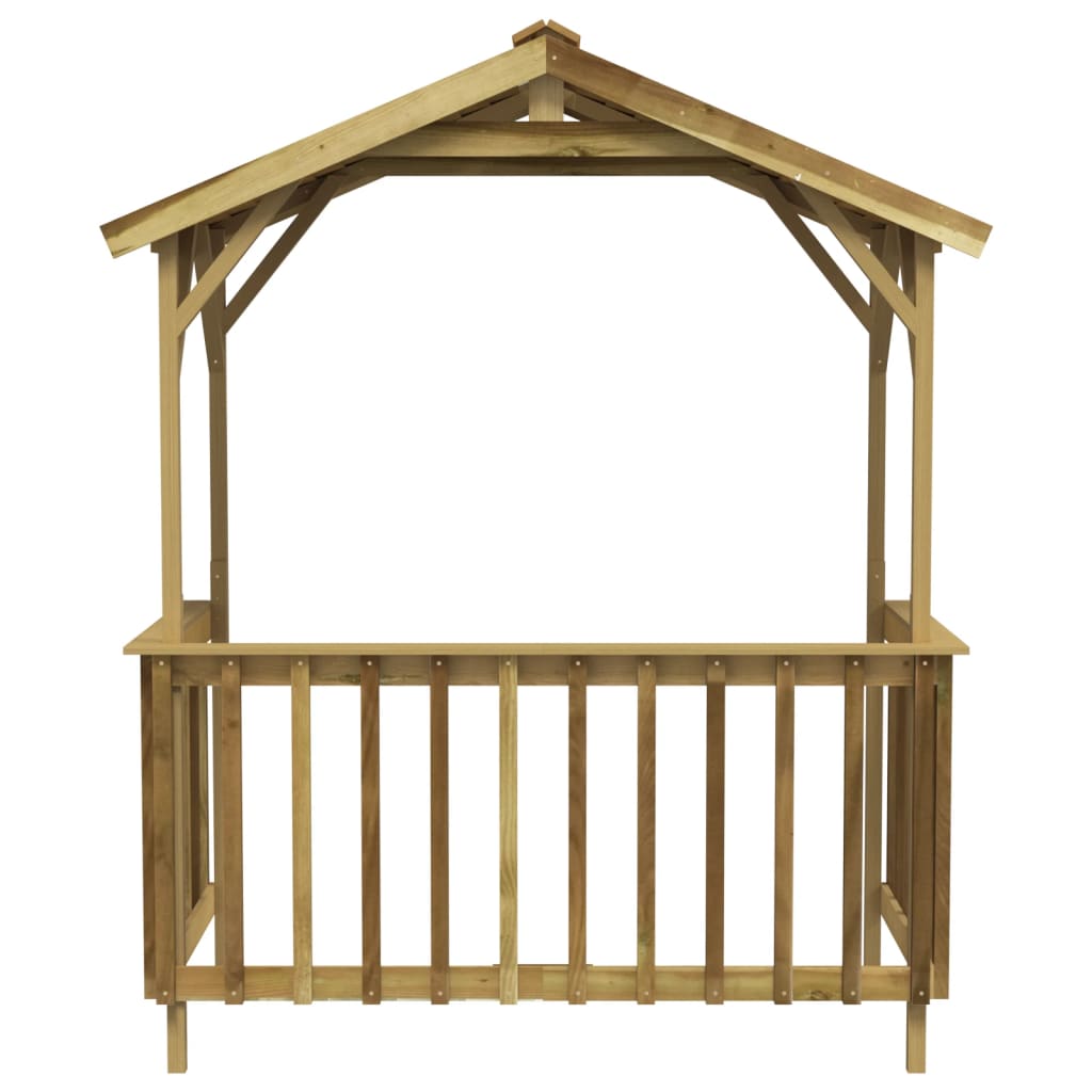 Bbq Shed 163.5X93X210 Cm Impregnated Pinewood