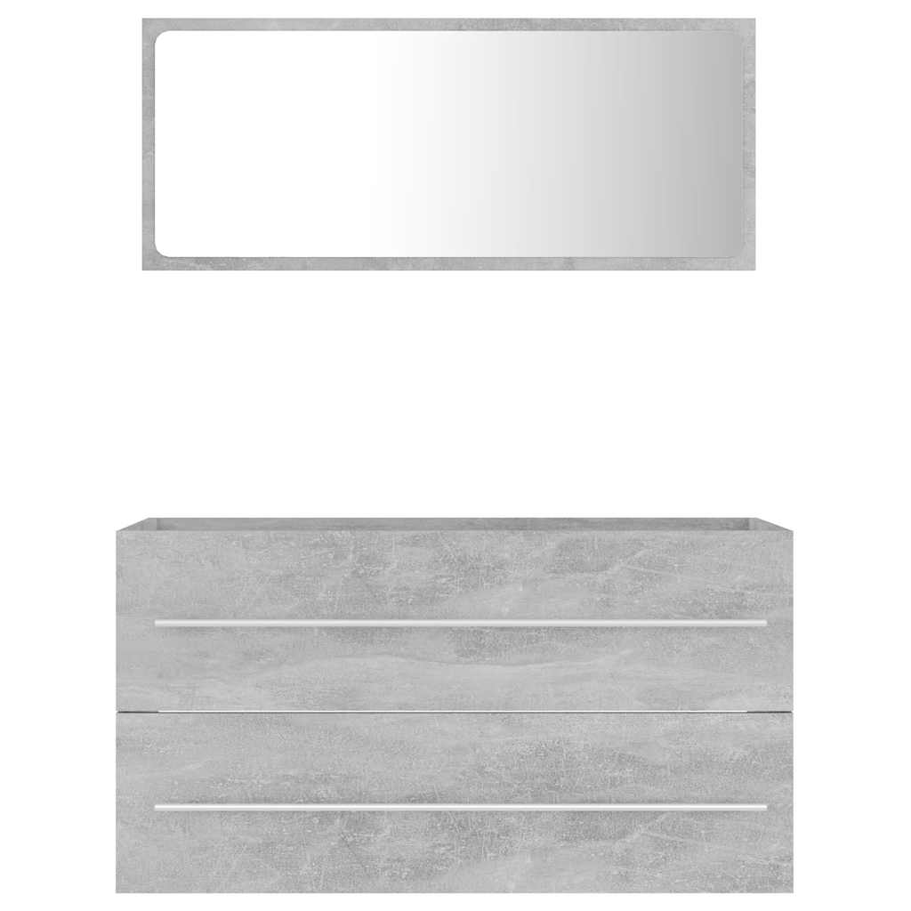 2 Piece Bathroom Furniture Set Engineered Wood