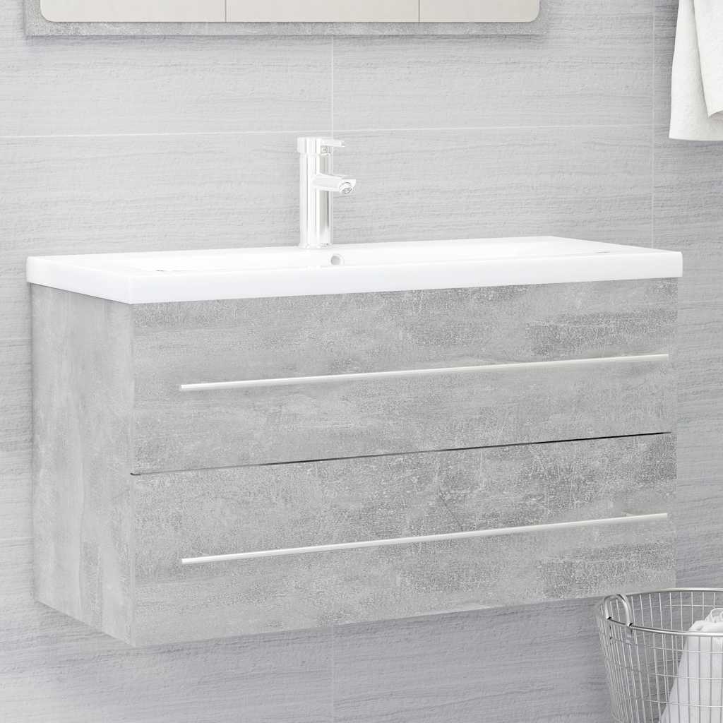 2 Piece Bathroom Furniture Set Engineered Wood