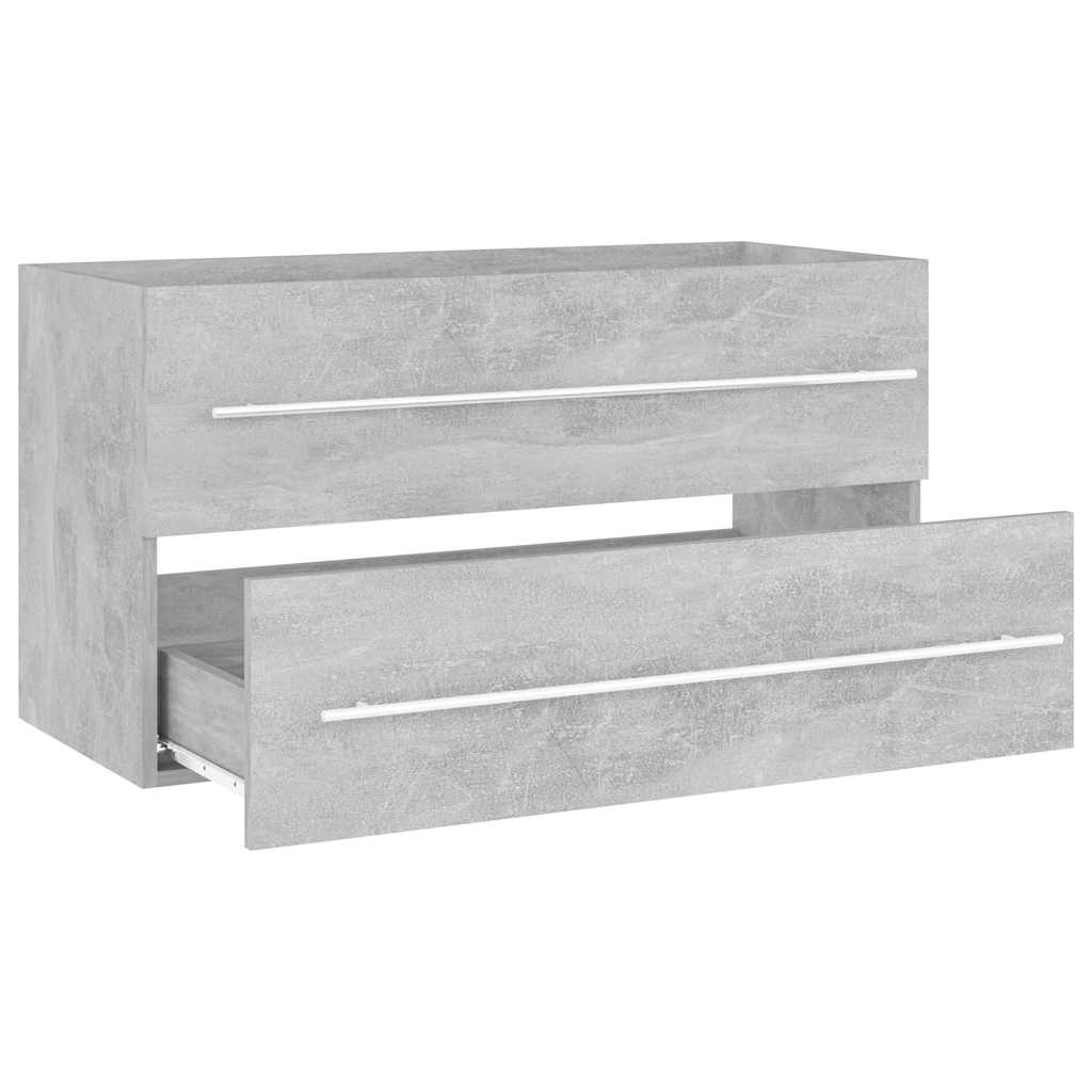 2 Piece Bathroom Furniture Set Engineered Wood