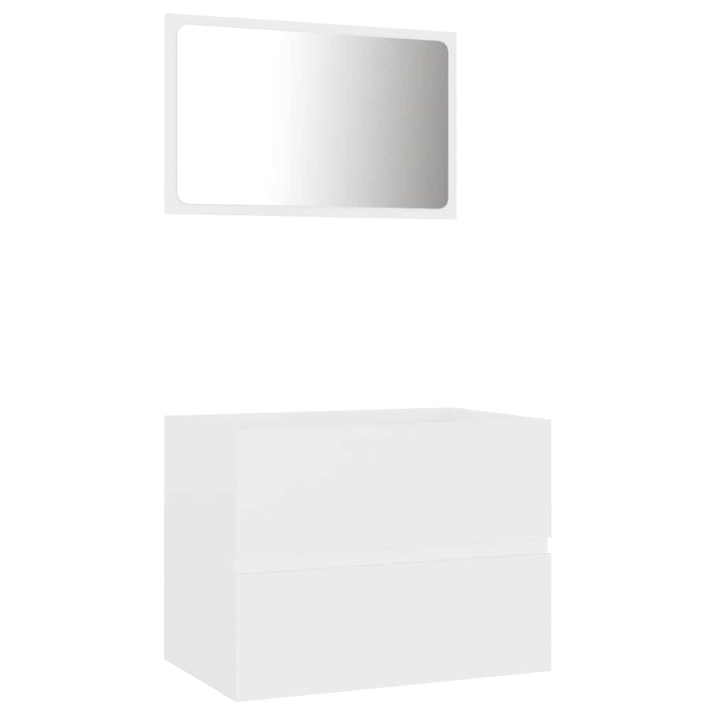 2 Piece Bathroom Furniture Set Engineered Wood