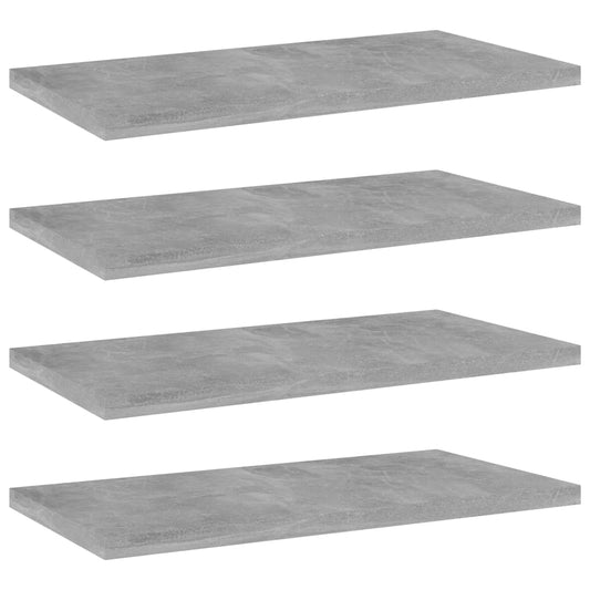Bookshelf Boards 4 Pcs Engineered Wood