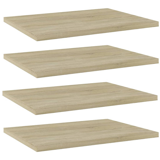 Bookshelf Boards 4 Pcs Engineered Wood