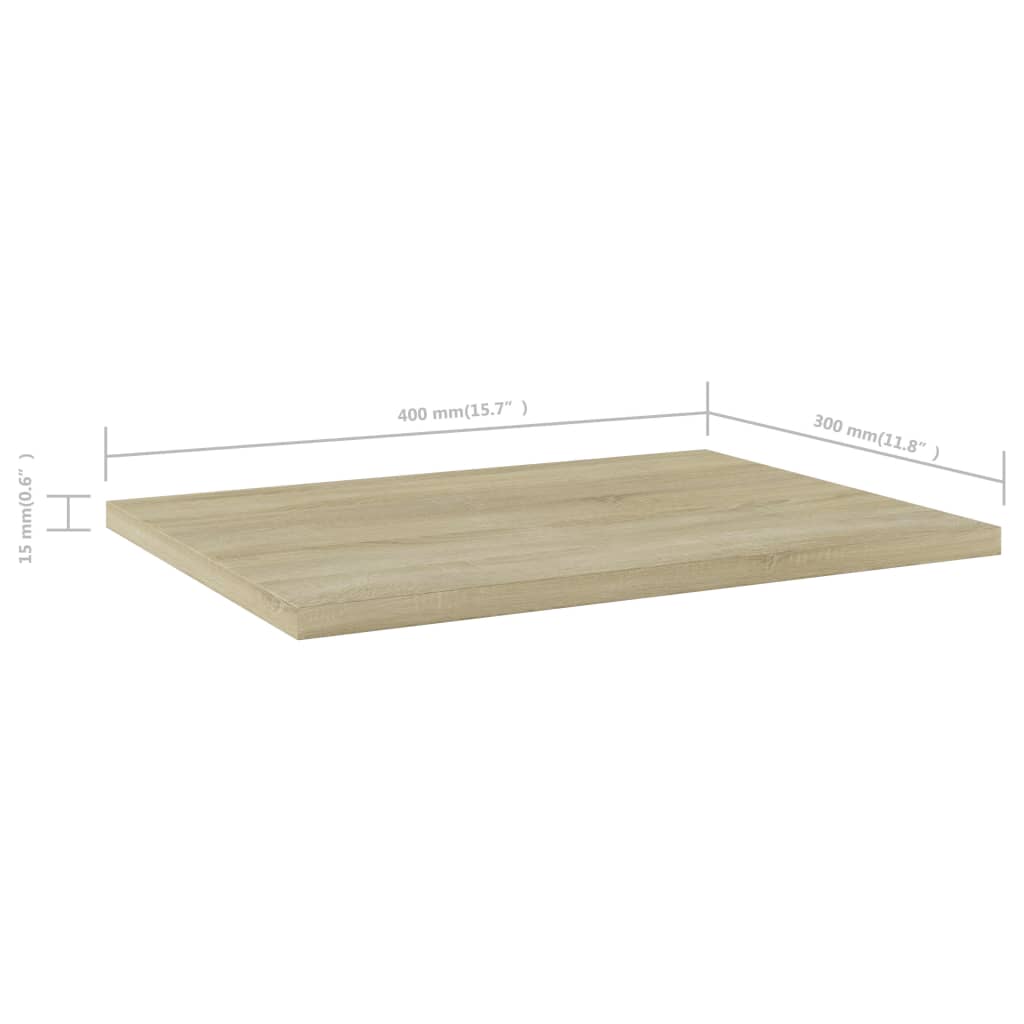 Bookshelf Boards 4 Pcs Engineered Wood