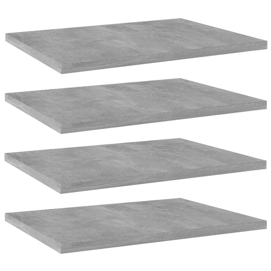 Bookshelf Boards 4 Pcs Engineered Wood