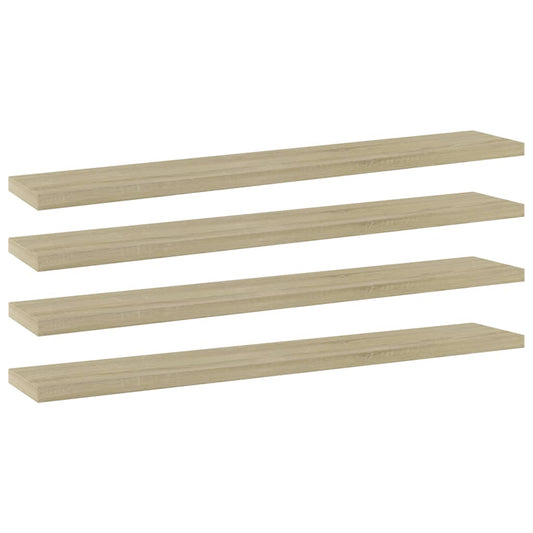 Bookshelf Boards 4 Pcs Engineered Wood