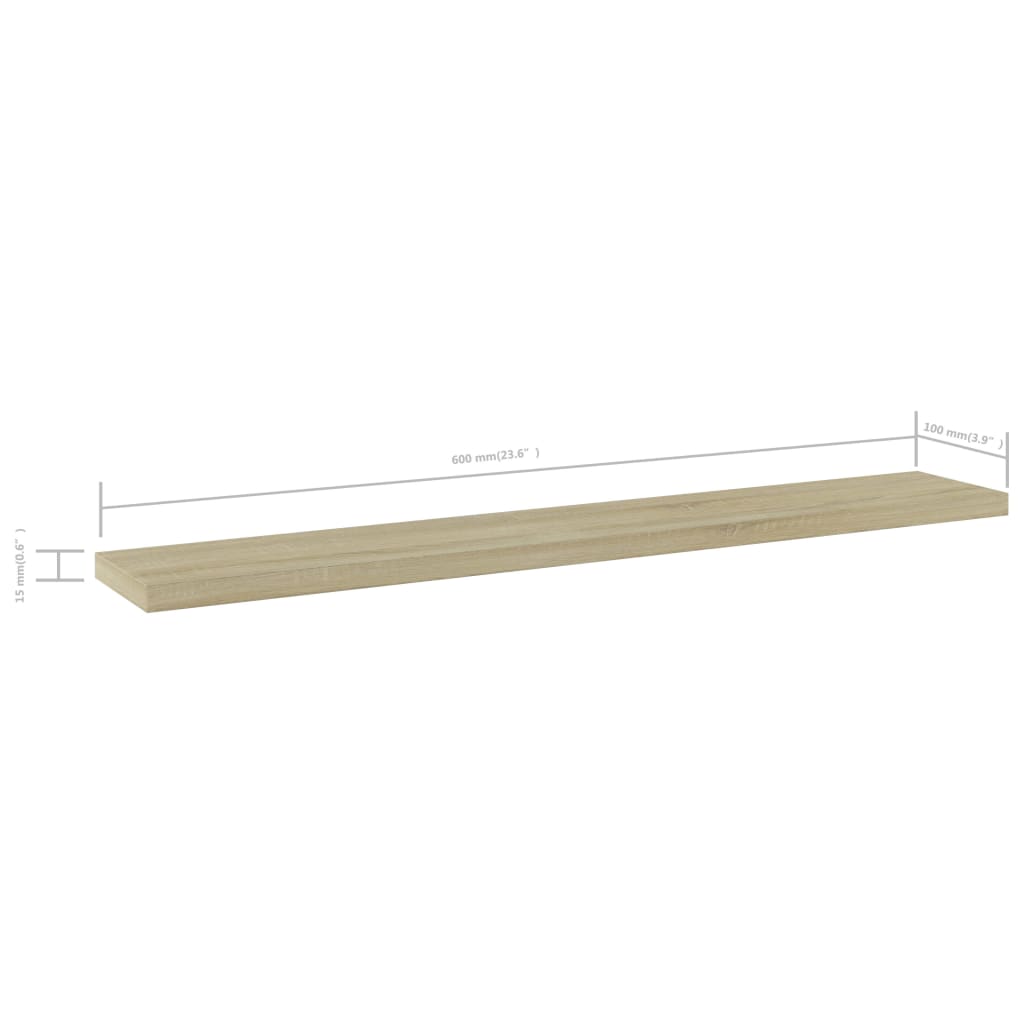 Bookshelf Boards 4 Pcs Engineered Wood