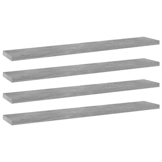 Bookshelf Boards 4 Pcs Engineered Wood