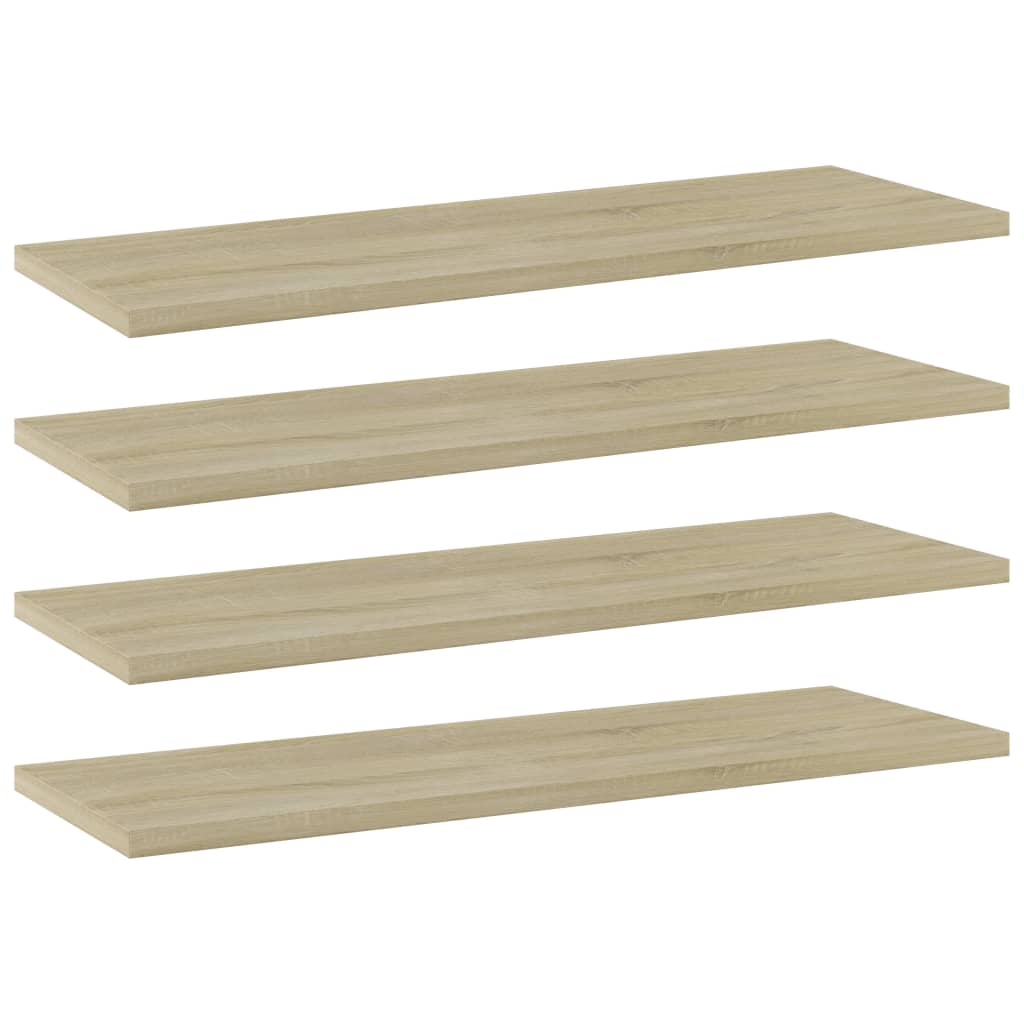 Bookshelf Boards 4 Pcs Engineered Wood