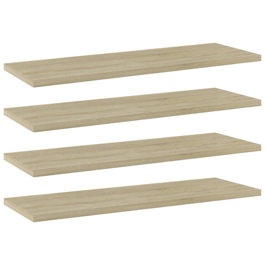 Bookshelf Boards 4 Pcs Engineered Wood