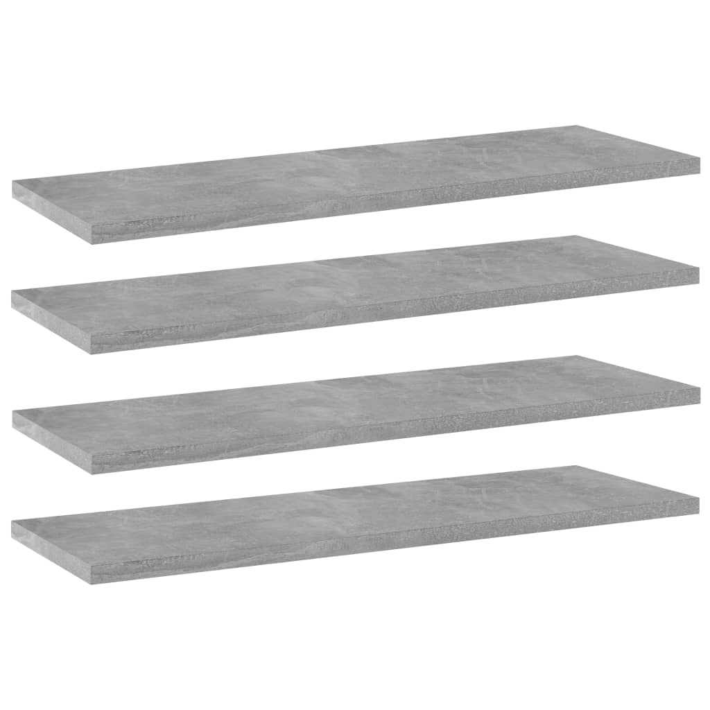 Bookshelf Boards 4 Pcs Engineered Wood