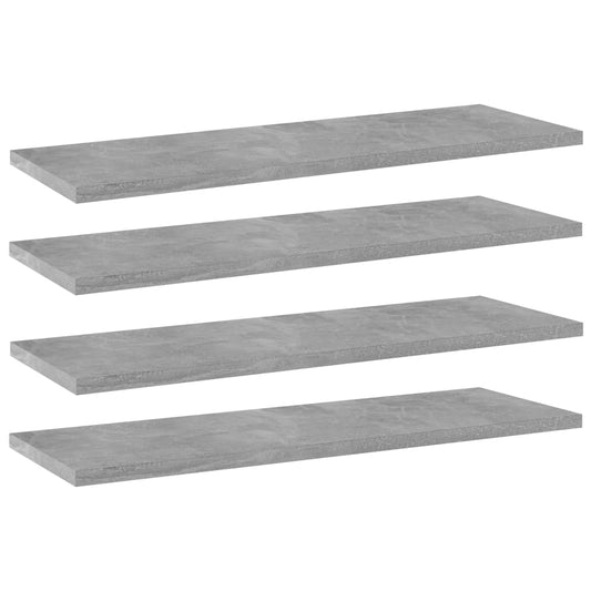 Bookshelf Boards 4 Pcs Engineered Wood