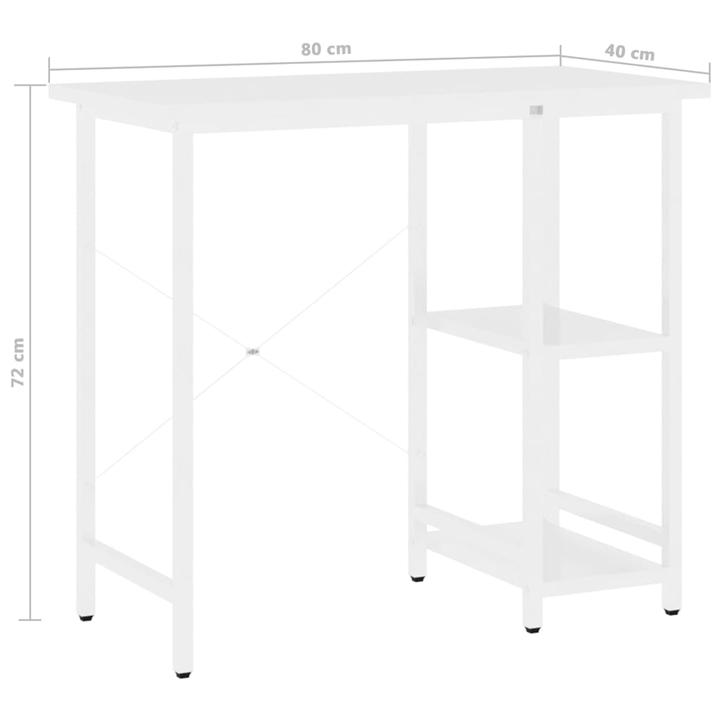 Computer Desk 80X40X72 Cm Mdf And Metal