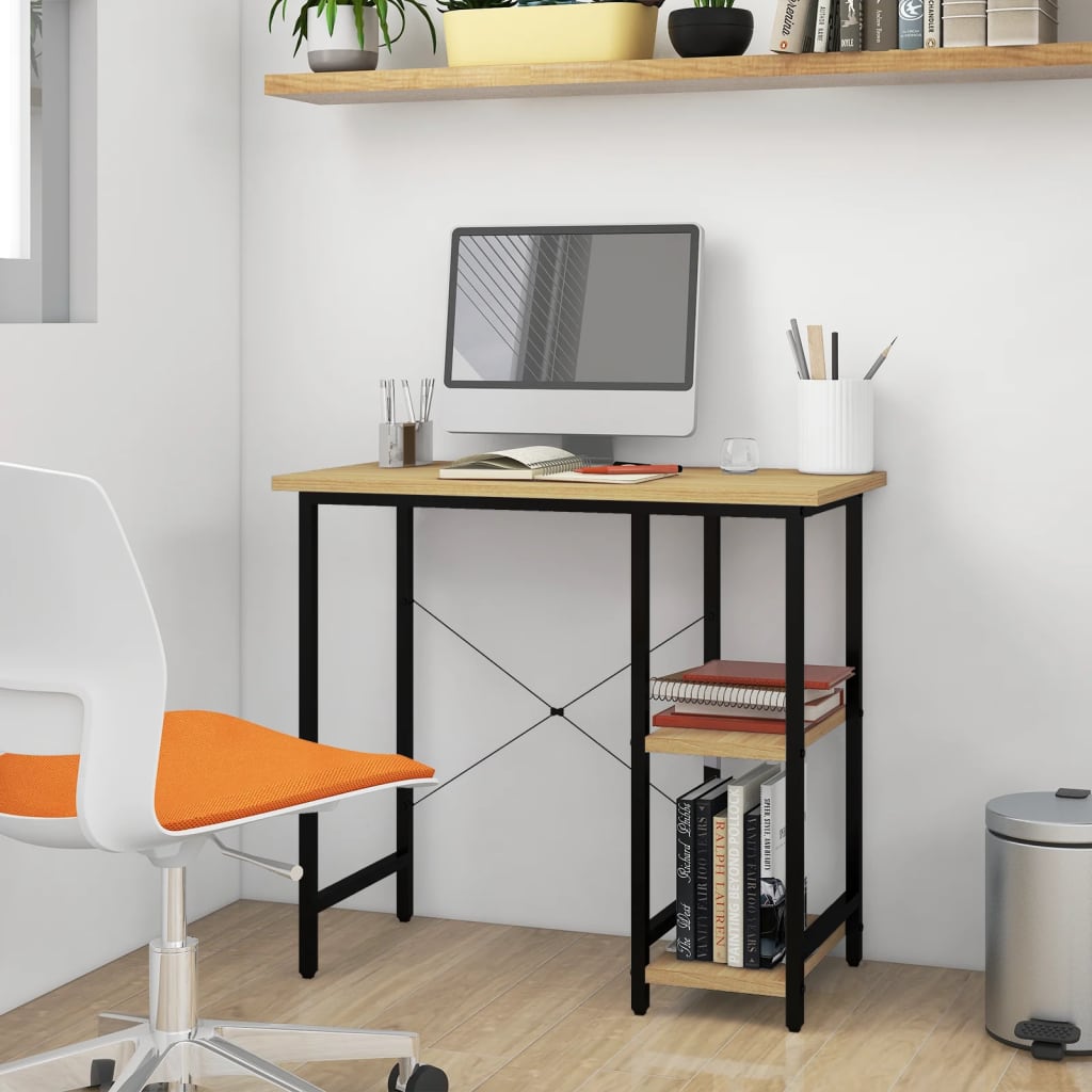 Computer Desk 80X40X72 Cm Mdf And Metal