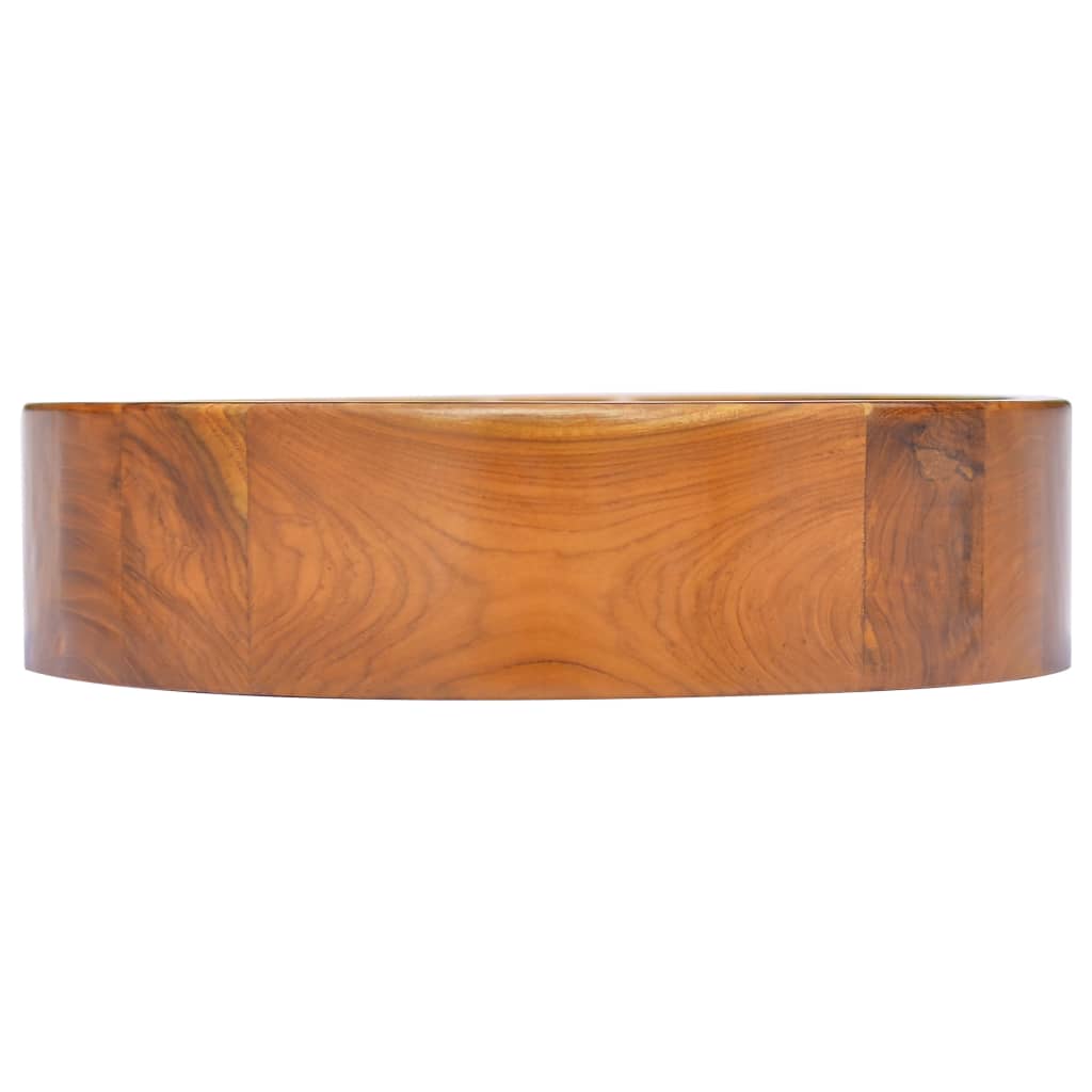 Basin Solid Teak Wood Φ40X10 Cm