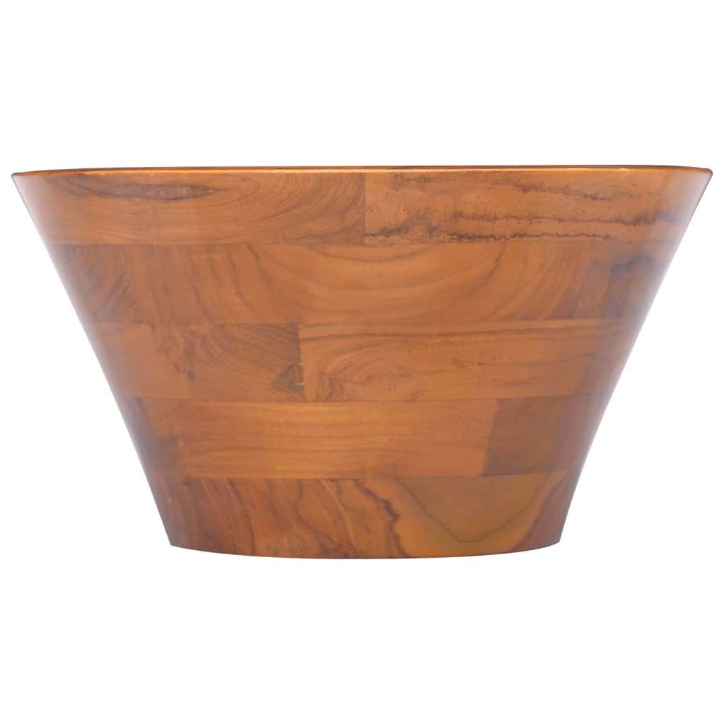 Basin Solid Teak Wood Φ40X20 Cm