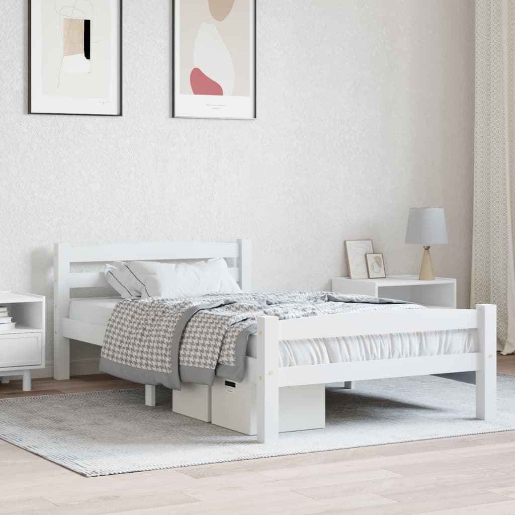 Bed Frame Without Mattress Solid Pinewood