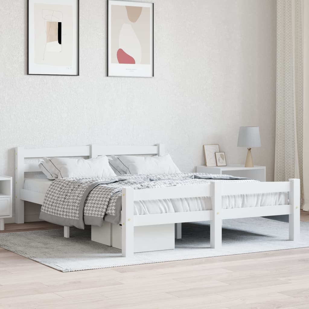 Bed Frame Without Mattress Solid Pinewood