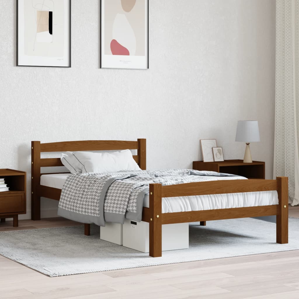Bed Frame Without Mattress Solid Pinewood