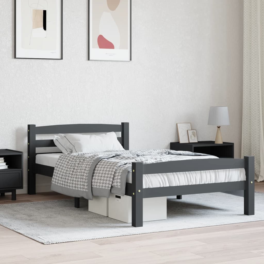 Bed Frame Without Mattress Solid Pinewood