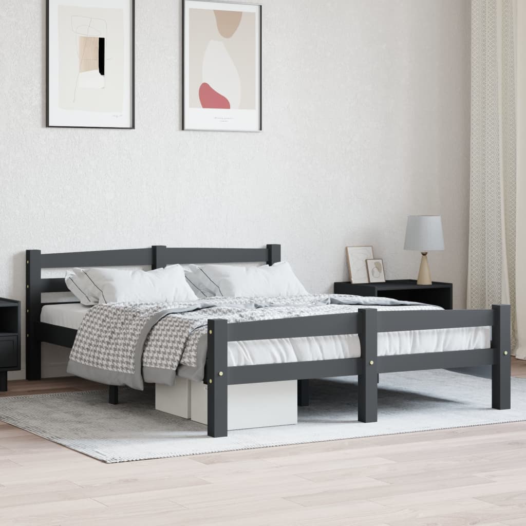 Bed Frame Without Mattress Solid Pinewood