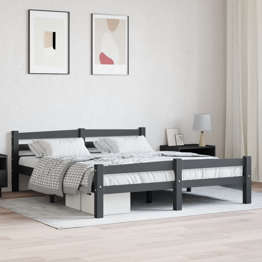 Bed Frame Without Mattress Solid Pinewood