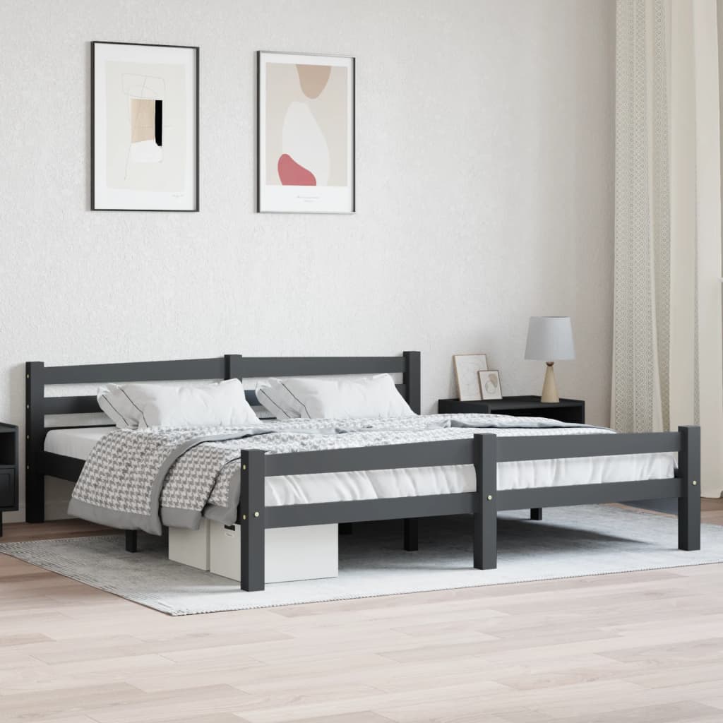 Bed Frame Without Mattress Solid Pinewood
