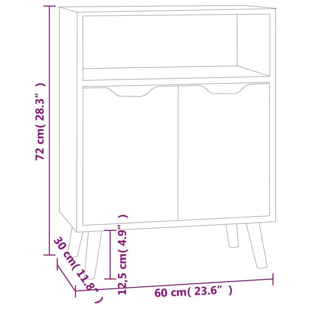 Sideboard 60X30X72 Cm Engineered Wood