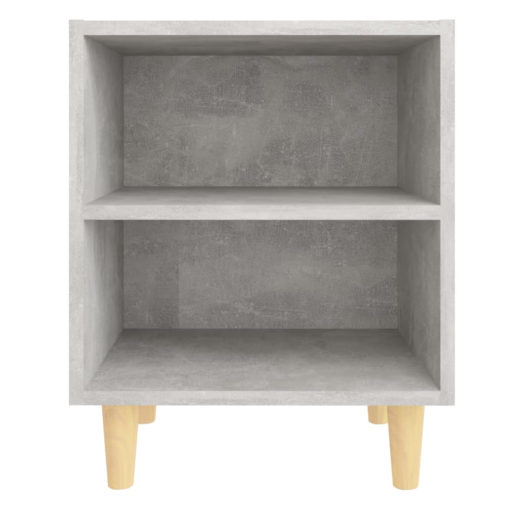Bed Cabinet With Solid Wood Legs 40X30X50 Cm