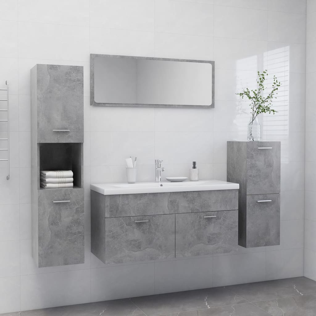 Bathroom Furniture Set 4 Pcs 30 X 30 X 130 Cm
