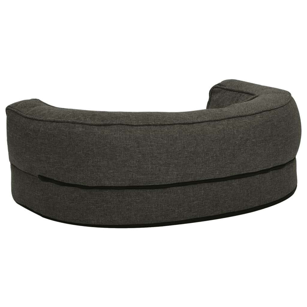 Ergonomic Dog Bed Mattress Linen Look Fleece