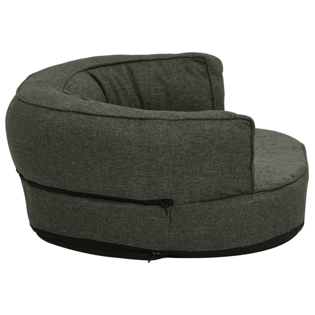 Ergonomic Dog Bed Mattress Linen Look Fleece