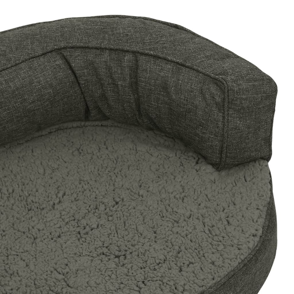 Ergonomic Dog Bed Mattress Linen Look Fleece