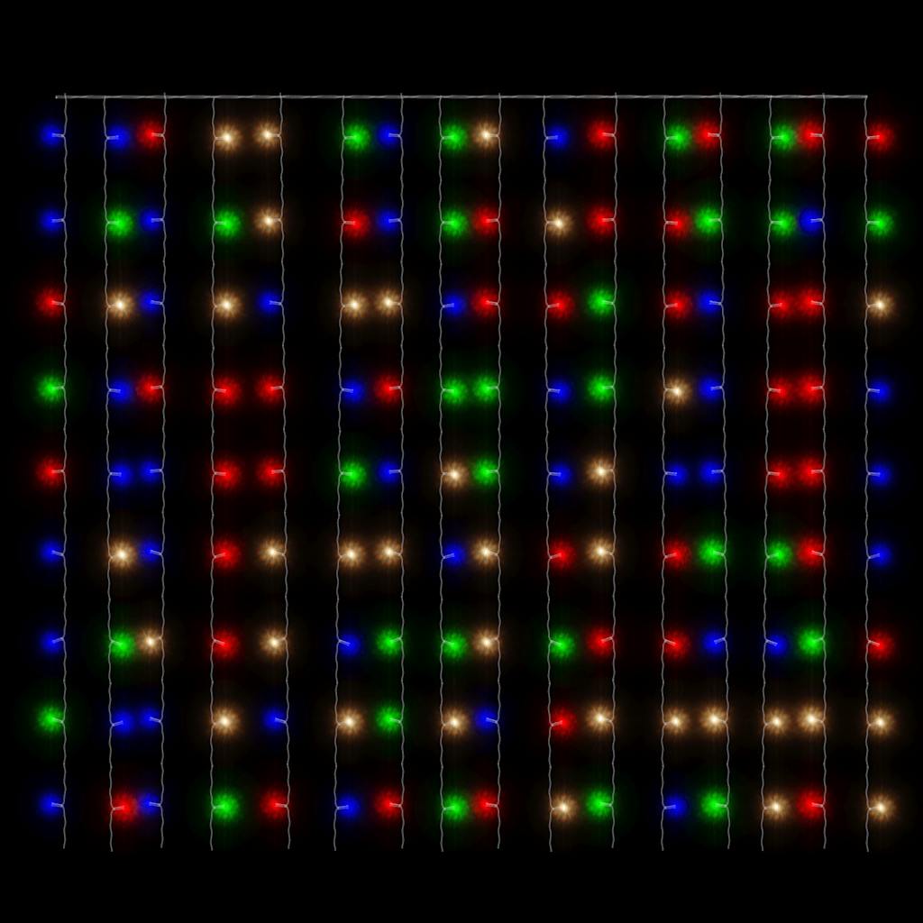 Led Curtain Fairy Lights 3X3M 300 Led Colourful 8 Function