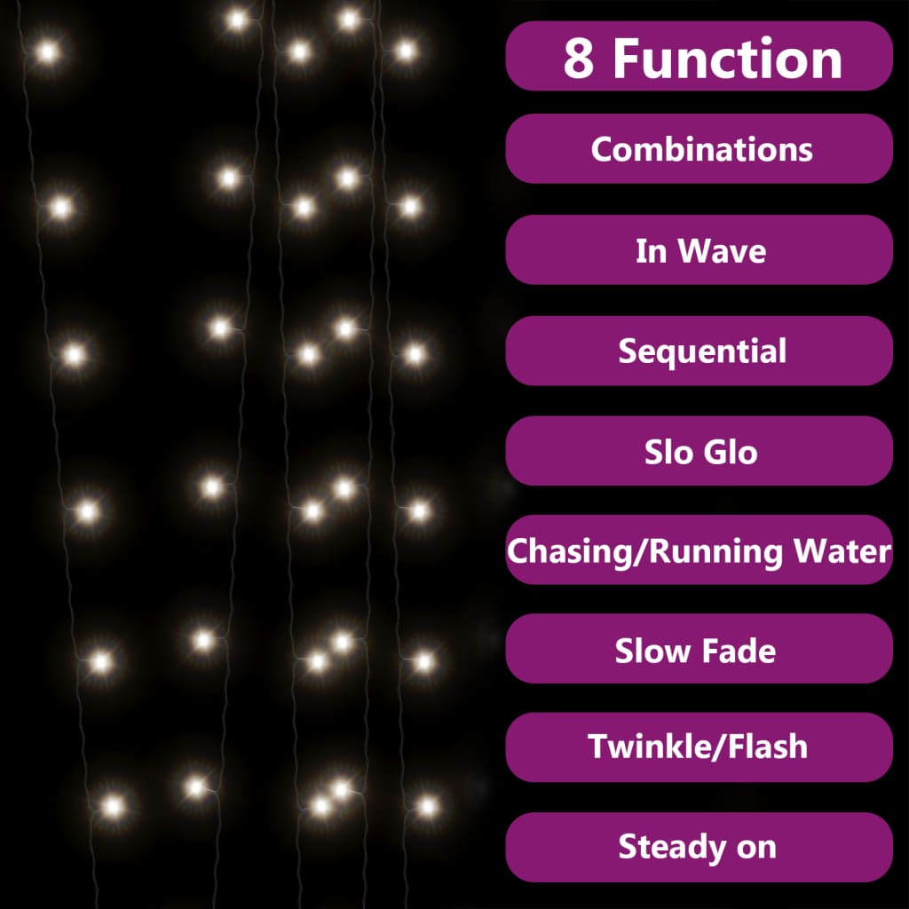 Solar Fairy Lights 2 Pcs 2X200 Led Indoor Outdoor