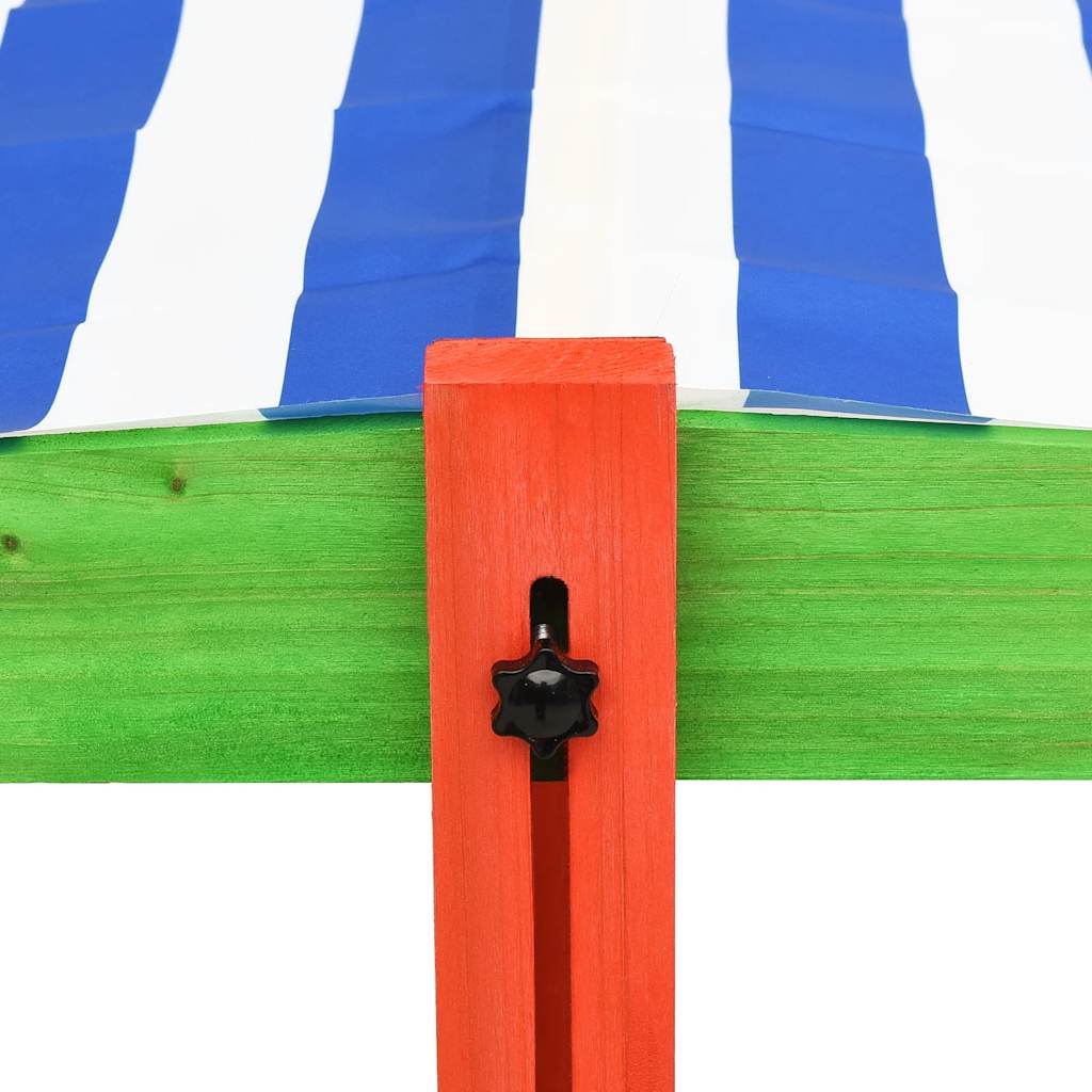 Sandbox With Adjustable Roof Fir Wood Multicolour Uv50