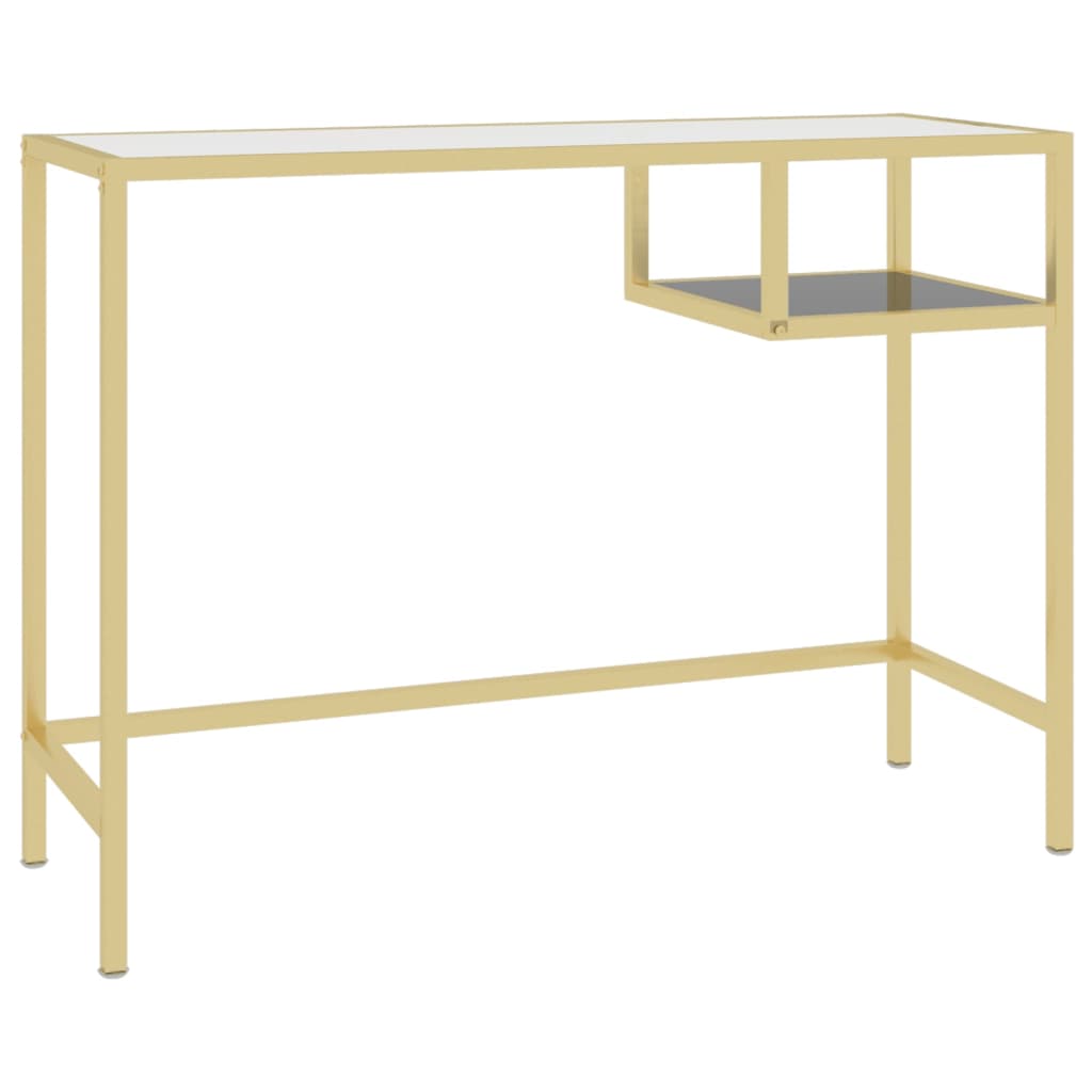 Computer Desk Transparent 100X36X74 Cm Tempered Glass