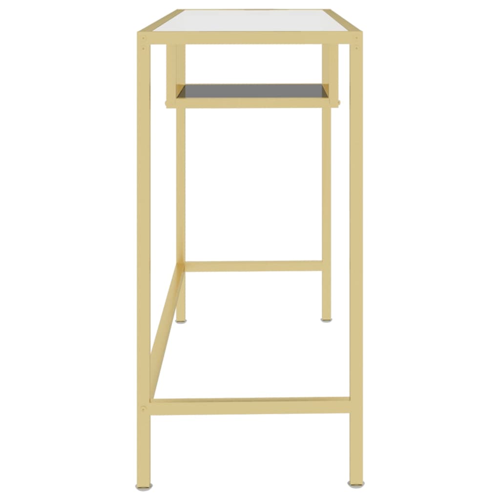 Computer Desk Transparent 100X36X74 Cm Tempered Glass