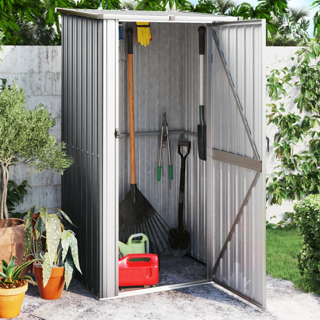 Garden Shed 118.5X97X209.5 Cm Galvanised Steel
