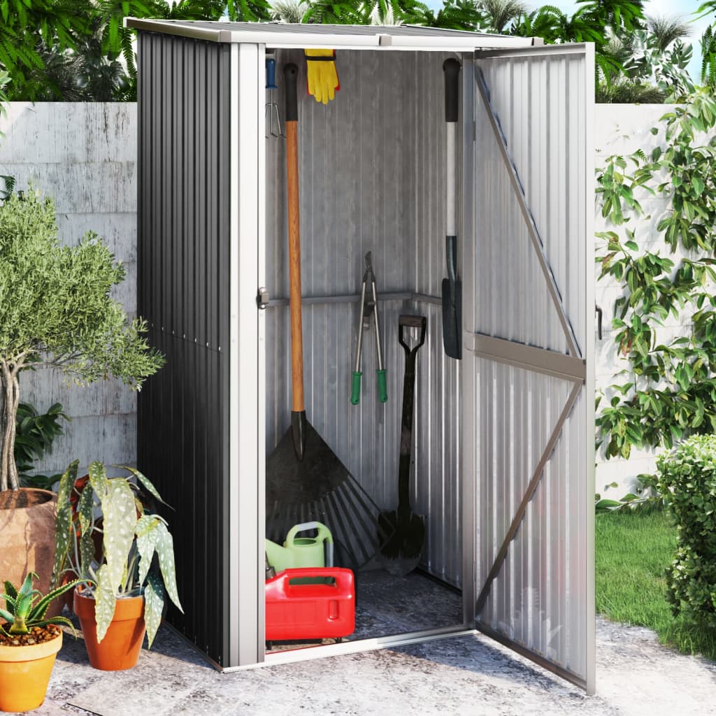 Garden Shed 118.5X97X209.5 Cm Galvanised Steel